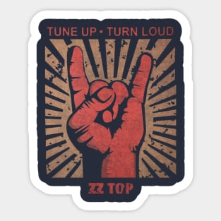 Tune up . Turn Loud Zz Top Sticker